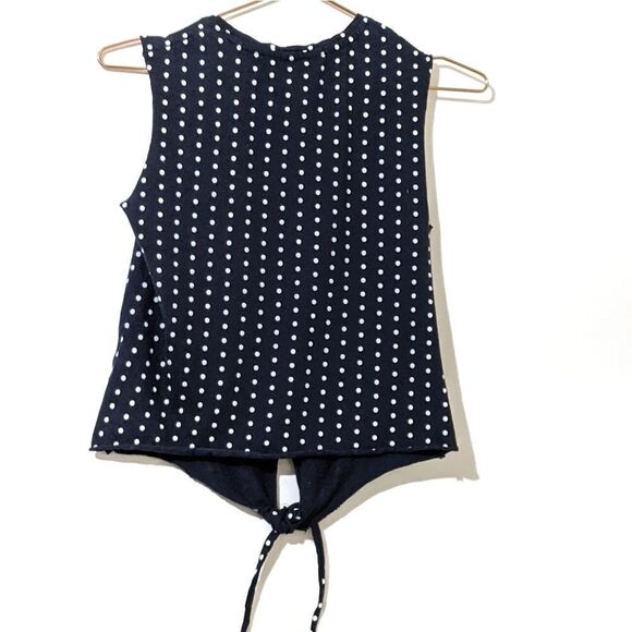 Primark Tie Front Polka Dot Tank Top Size 4 - Picture 3 of 3